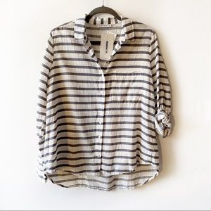 LC Waikiki Cotton Striped Button Down Shirt NWT